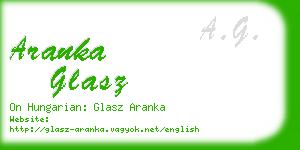 aranka glasz business card